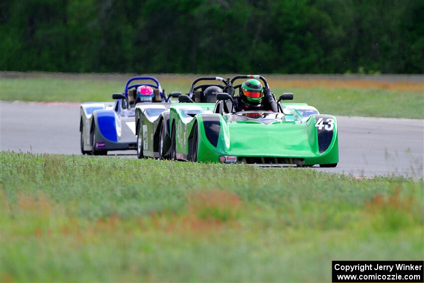 Greg Eick's, Nolan Elder's and Zach Della's Spec Racer Ford 3s