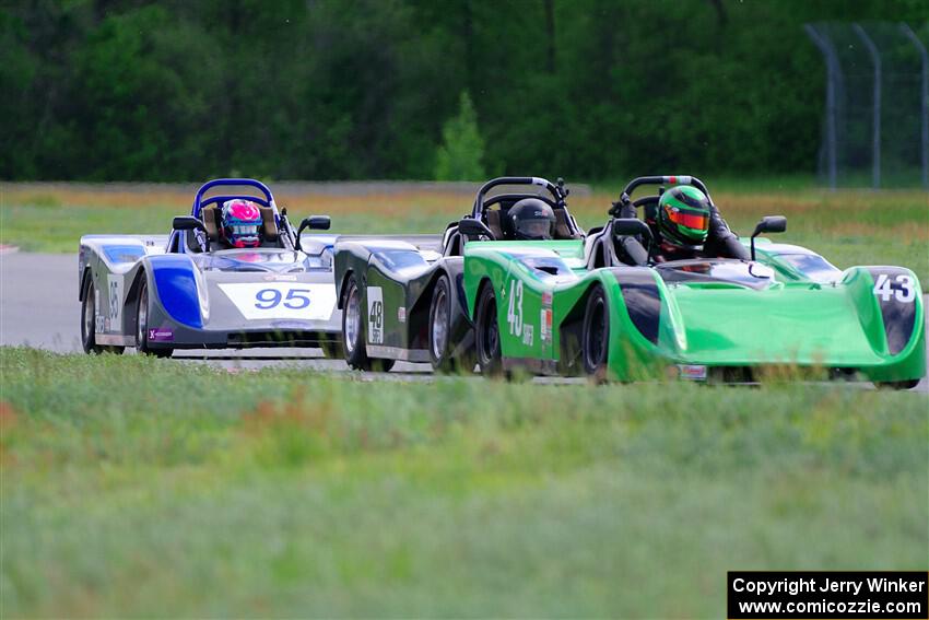 Greg Eick's, Nolan Elder's and Zach Della's Spec Racer Ford 3s