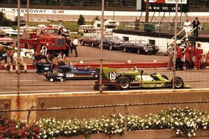 On the grid: John Kalagian's Lynx 001 (#19) beside Jim Harvey's March 79B (#28)