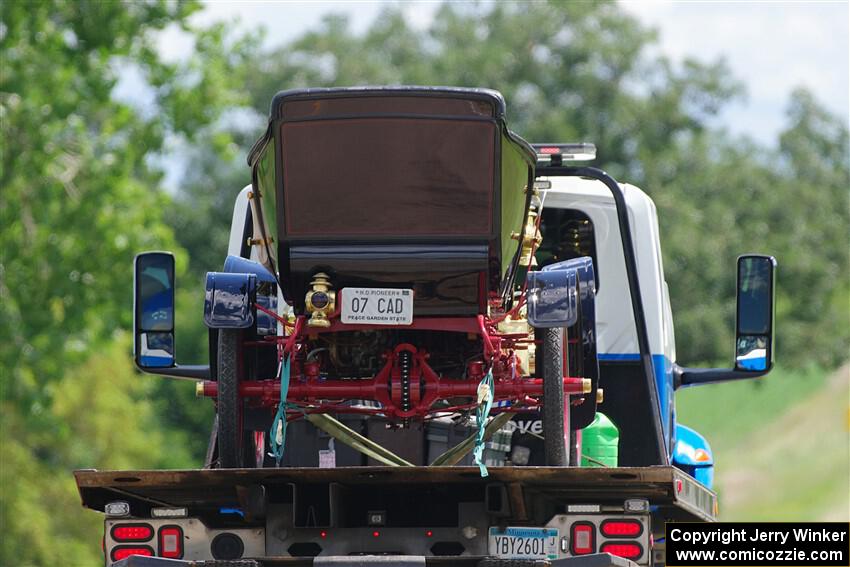 Brian Heyd's 1907 Cadillac was sadly on the flatbed before Buffalo.