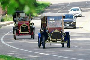 Steve Meixner's 1910 Buick and Jerry Kramer's 1908 Northern