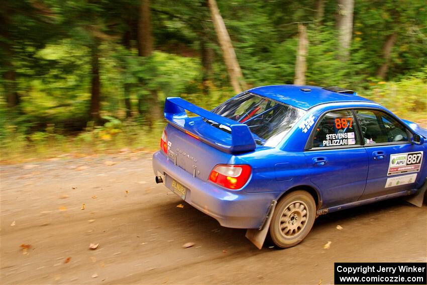 Jimmy Pelizzari / Kate Stevens Subaru WRX on SS2, Bob Lake I.