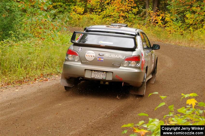 Scott Crouch / Ryan Scott Subaru WRX on SS2, Bob Lake I.