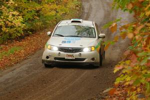 Sam Jacques / Trevor LaCombe Subaru Impreza on SS13, Trouble.