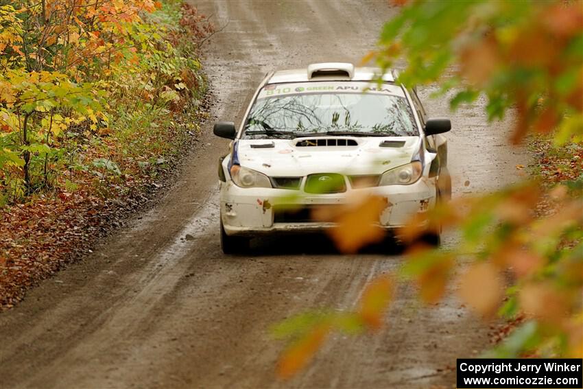 Brad Hayosh / Keegan Helwig Subaru WRX STi on SS13, Trouble.