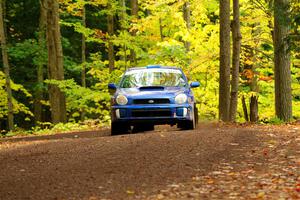 Jimmy Pelizzari / Kate Stevens Subaru WRX on SS16, Mount Marquette.