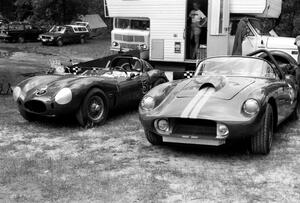 Frenchy Dampier's Black Jack Special did not race but Bruce Eide ran in his Devin-bodied Corvette.