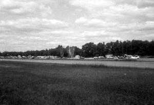 The pit lane at the 1972 Trans-Am Race at Donnybrooke.