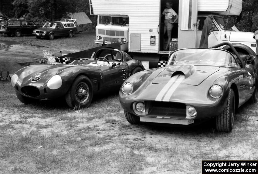 Frenchy Dampier's Black Jack Special did not race but Bruce Eide ran in his Devin-bodied Corvette.