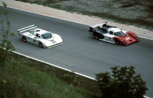 Brian Redman / Hurley Haywood - Jaguar XJR-5 gets ready to pass the Rick Anderson / Bard Boand -	 Lola T600/Chevrolet