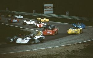 The Pro Sports Renault field come through turn 12 on the pace lap.(2)
