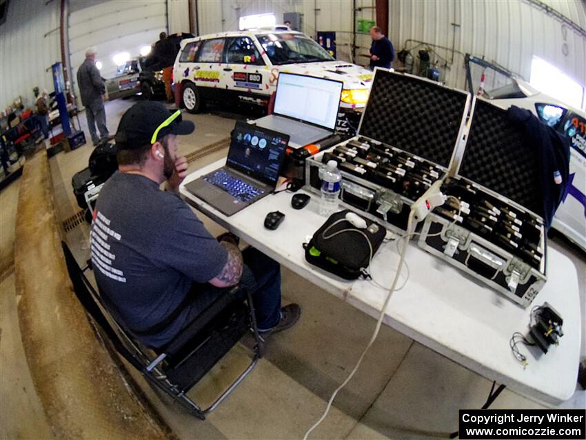 Tayler Hoevenaar / Steven Stewart Subaru Forester goes through tech inspection.