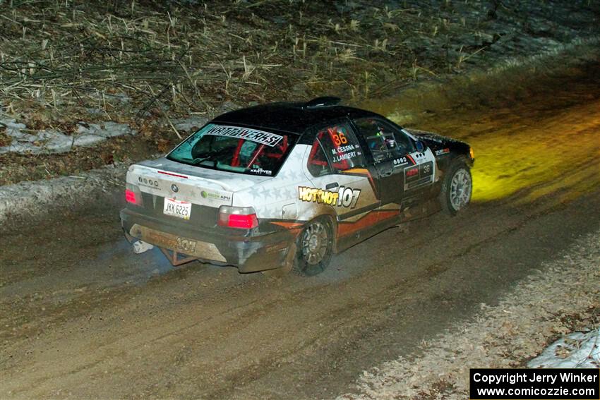 Mike Cessna / Jamie Lambert BMW M3 on SS2, Soden-Blue Lake I.