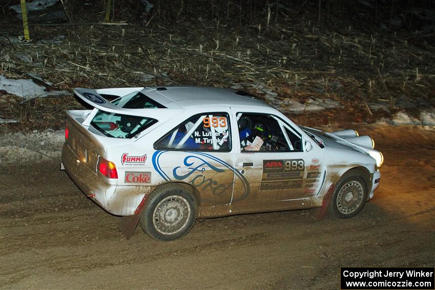 Mike Tirpack / Nick Luther Ford Escort Cosworth RS on SS2, Soden-Blue Lake I.