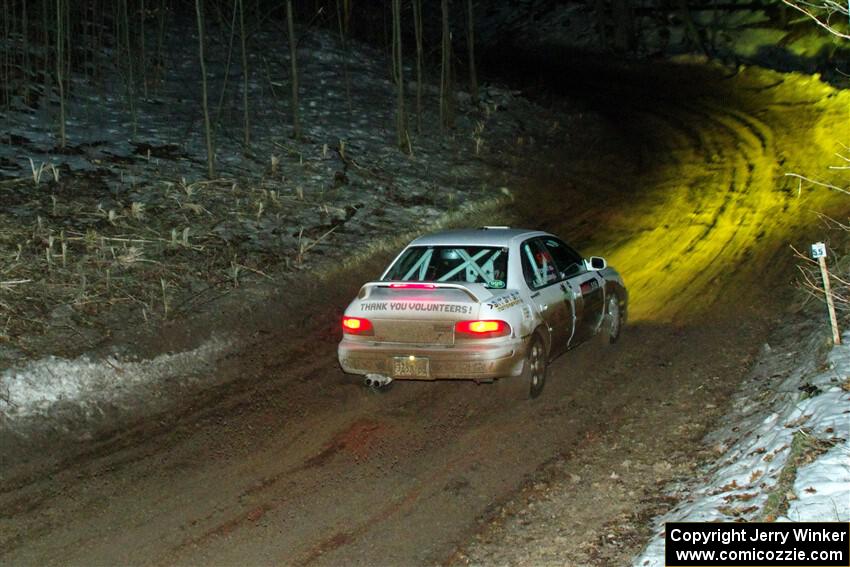 Andrew Williamson / Julia Stewart Subaru Impreza on SS2, Soden-Blue Lake I.