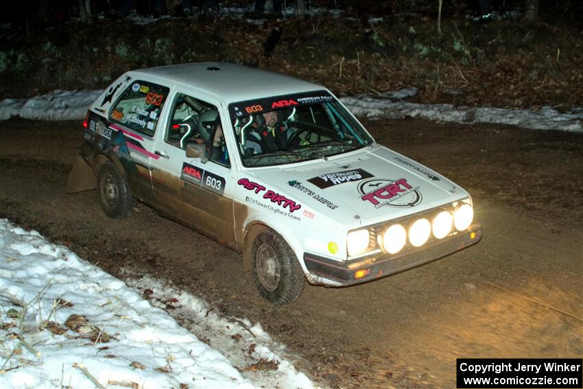 Heath Shively / Elena Huizar VW Golf on SS2, Soden-Blue Lake I.