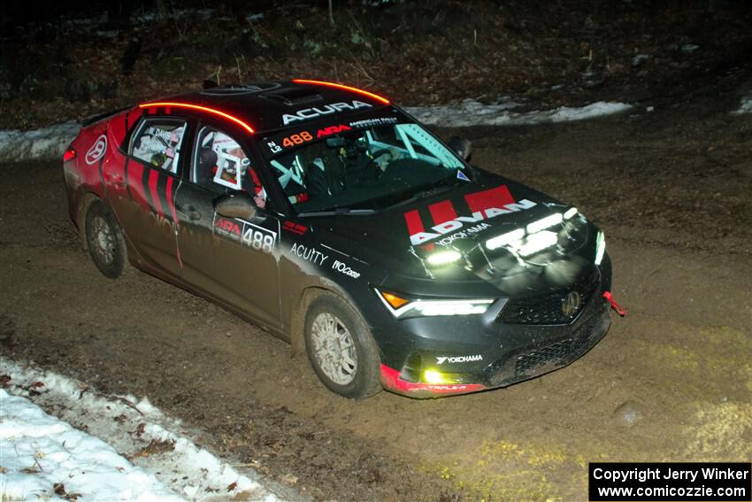 John Sharps / Weston Davis Acura Integra on SS2, Soden-Blue Lake I.