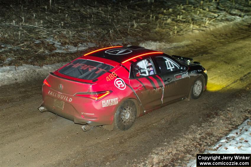 John Sharps / Weston Davis Acura Integra on SS2, Soden-Blue Lake I.