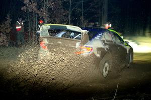 Travis Pastrana / Rhianon Gelsomino Subaru WRX ARA24 finishes SS6, Quinnan-Sage Creek II.