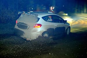 Javier Olivares / K.J. Miller Ford Fiesta Rally3 finishes SS6, Quinnan-Sage Creek II.