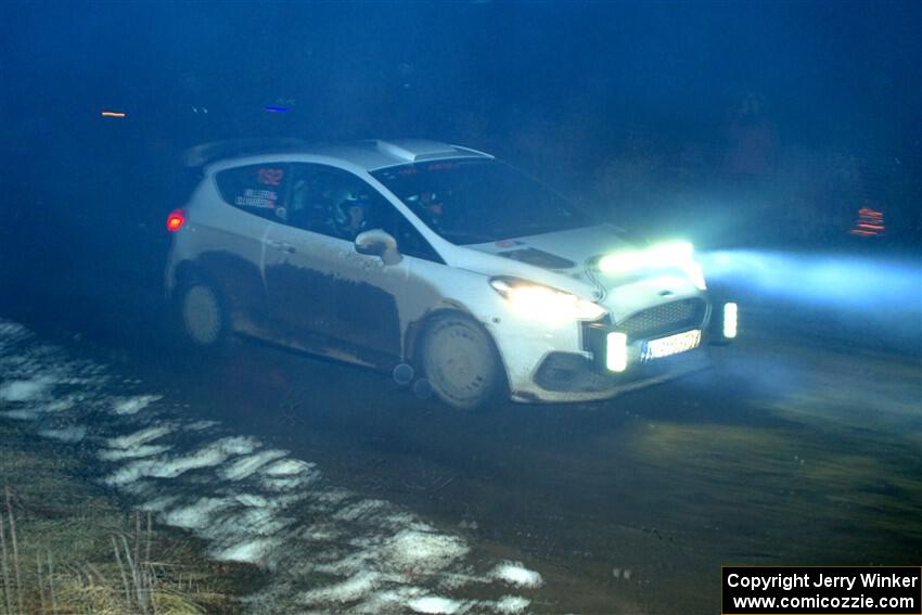 Javier Olivares / K.J. Miller Ford Fiesta Rally3 finishes SS6, Quinnan-Sage Creek II.