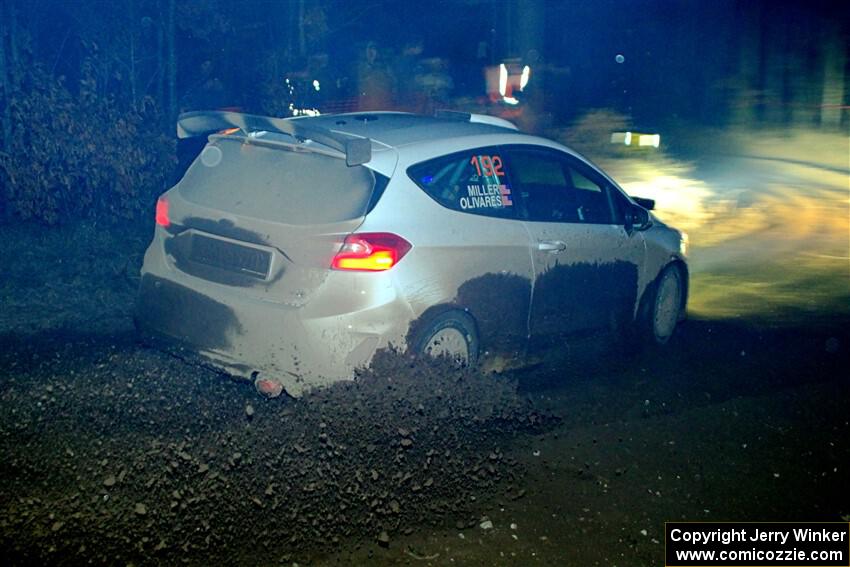 Javier Olivares / K.J. Miller Ford Fiesta Rally3 finishes SS6, Quinnan-Sage Creek II.