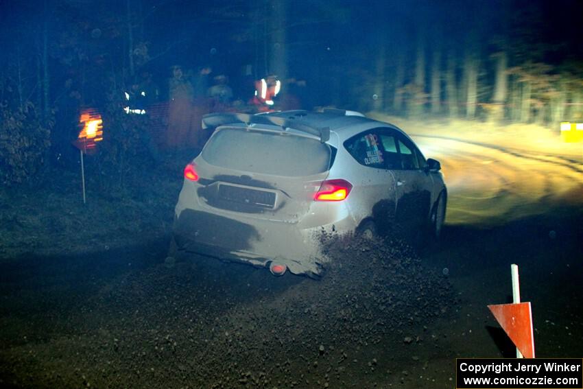 Javier Olivares / K.J. Miller Ford Fiesta Rally3 finishes SS6, Quinnan-Sage Creek II.