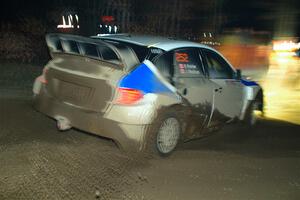 Jerome Mailloux / Philippe Poirier Subaru WRX STi finishes SS6, Quinnan-Sage Creek II.
