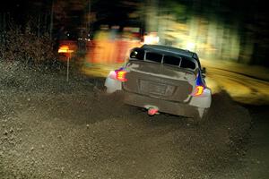 Jerome Mailloux / Philippe Poirier Subaru WRX STi finishes SS6, Quinnan-Sage Creek II.