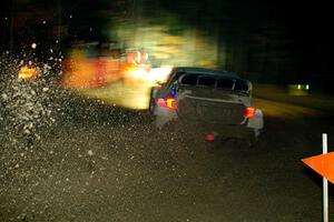 Jerome Mailloux / Philippe Poirier Subaru WRX STi finishes SS6, Quinnan-Sage Creek II.