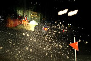 Jerome Mailloux / Philippe Poirier Subaru WRX STi finishes SS6, Quinnan-Sage Creek II.