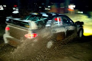 John Farrow / Michael Farrow Subaru WRX finishes SS6, Quinnan-Sage Creek II.
