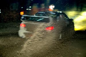 John Farrow / Michael Farrow Subaru WRX finishes SS6, Quinnan-Sage Creek II.