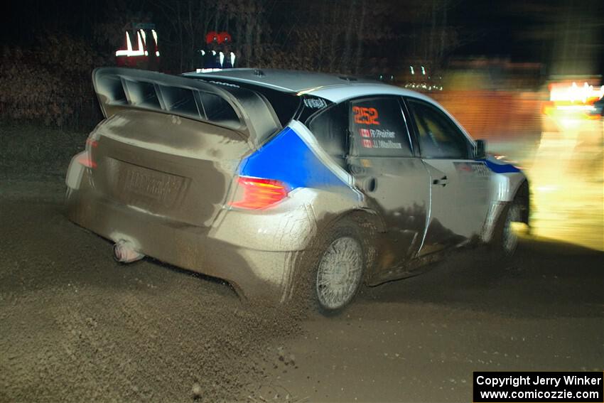 Jerome Mailloux / Philippe Poirier Subaru WRX STi finishes SS6, Quinnan-Sage Creek II.