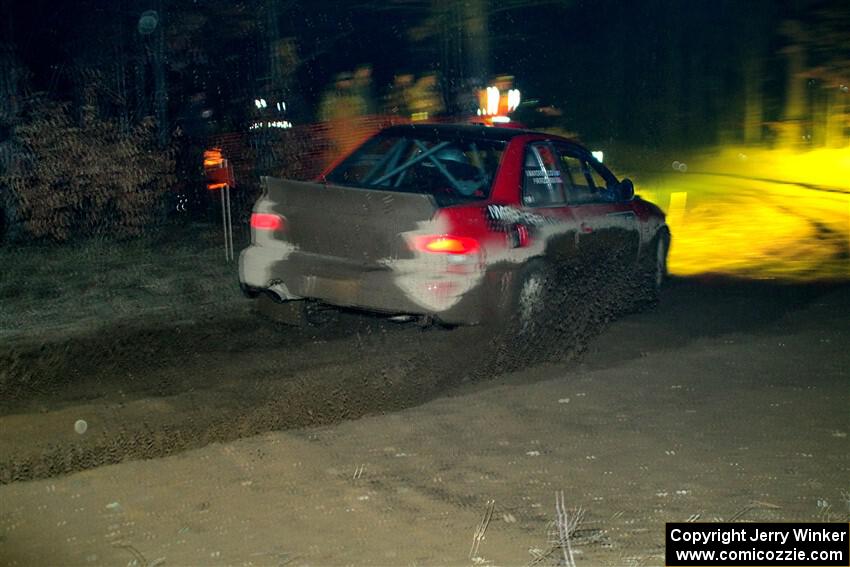 Mark Piatkowski / Aris Mantopoulos Subaru Impreza 2.5RS finishes SS6, Quinnan-Sage Creek II.