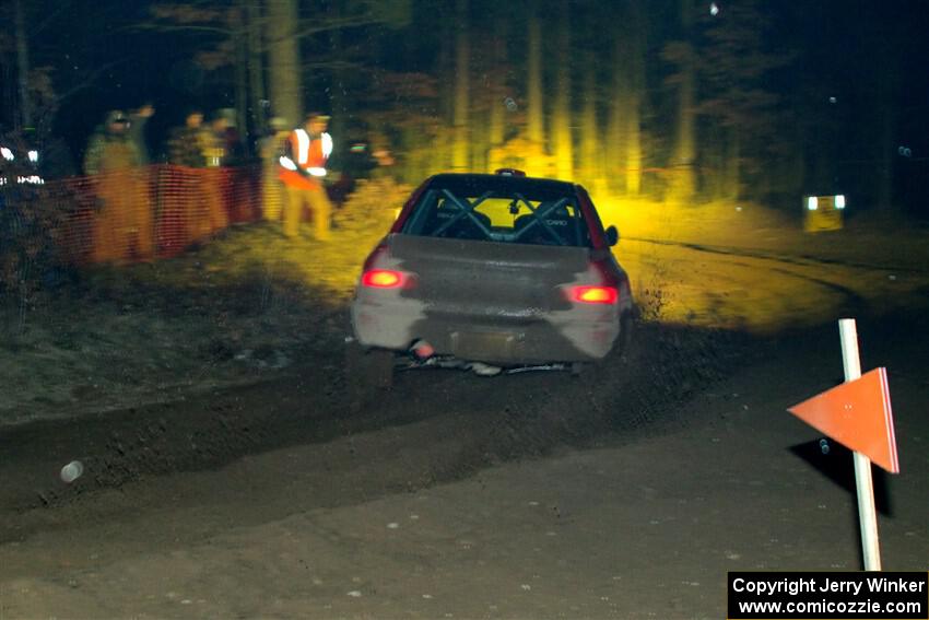 Mark Piatkowski / Aris Mantopoulos Subaru Impreza 2.5RS finishes SS6, Quinnan-Sage Creek II.