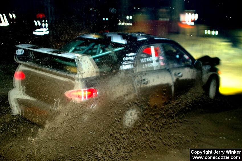 John Farrow / Michael Farrow Subaru WRX finishes SS6, Quinnan-Sage Creek II.