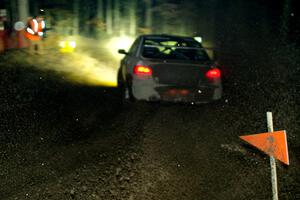 John Farrow / Michael Farrow Subaru WRX finishes SS6, Quinnan-Sage Creek II.