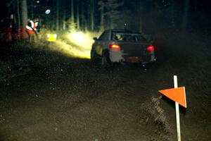 John Farrow / Michael Farrow Subaru WRX finishes SS6, Quinnan-Sage Creek II.