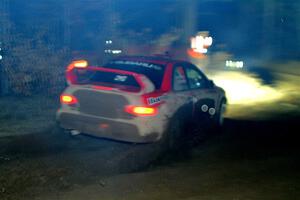 Ele Bardha / Corrina Roshea Subaru WRX STi finishes SS6, Quinnan-Sage Creek II.
