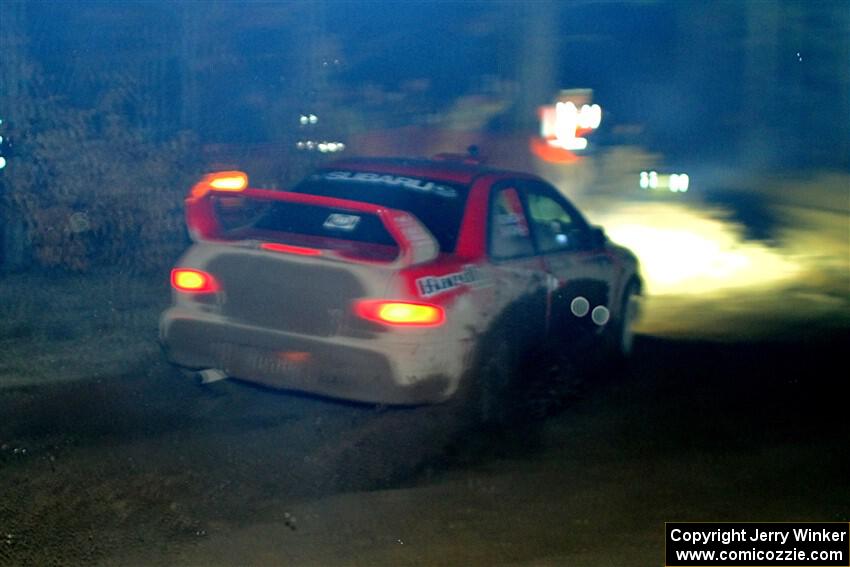 Ele Bardha / Corrina Roshea Subaru WRX STi finishes SS6, Quinnan-Sage Creek II.
