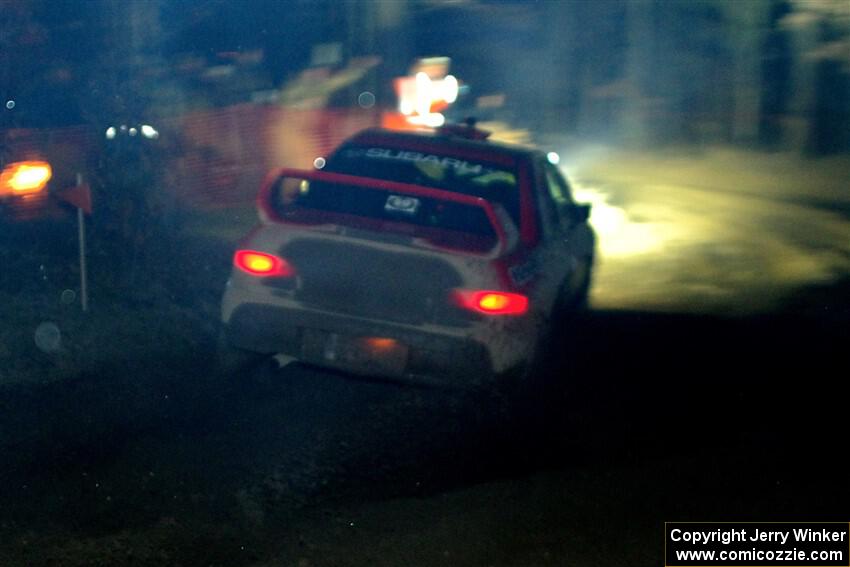 Ele Bardha / Corrina Roshea Subaru WRX STi finishes SS6, Quinnan-Sage Creek II.