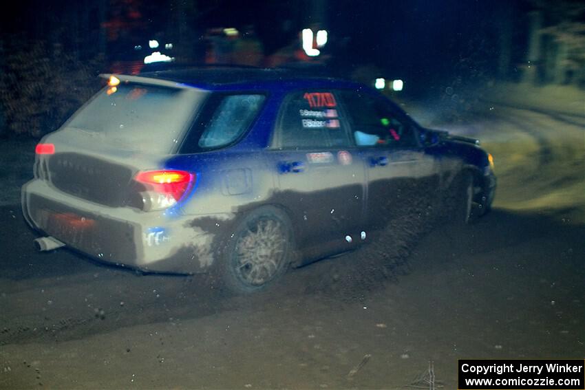 Nick Balzer / Jon Schrage Subaru WRX Wagon finishes SS6, Quinnan-Sage Creek II.