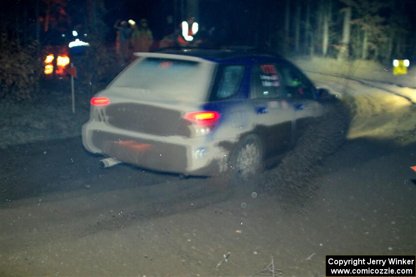 Nick Balzer / Jon Schrage Subaru WRX Wagon finishes SS6, Quinnan-Sage Creek II.