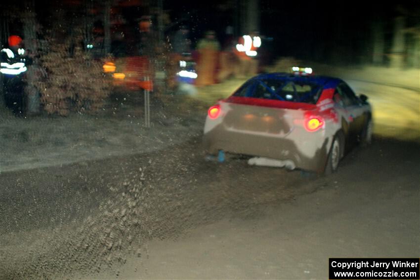 Santiago Iglesias / R.J. Kassel Subaru BRZ finishes SS6, Quinnan-Sage Creek II.