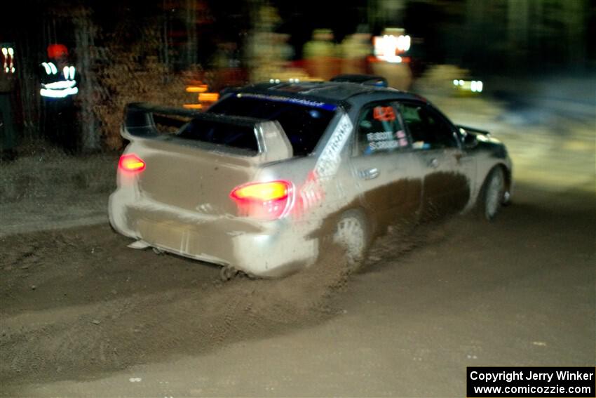 Scott Crouch / Ryan Scott Subaru WRX finishes SS6, Quinnan-Sage Creek II.