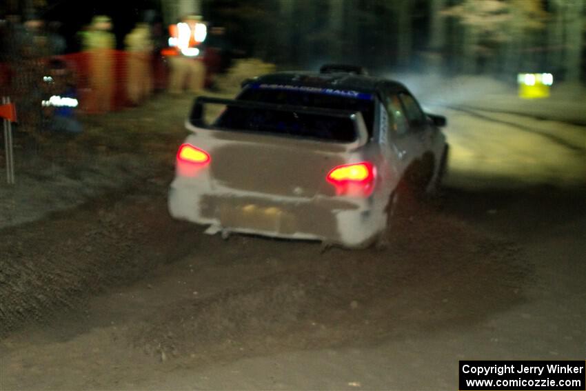 Scott Crouch / Ryan Scott Subaru WRX finishes SS6, Quinnan-Sage Creek II.