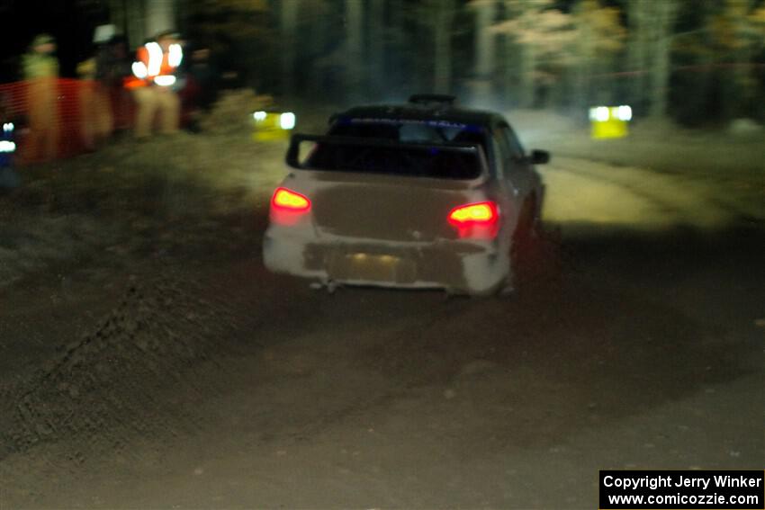 Scott Crouch / Ryan Scott Subaru WRX finishes SS6, Quinnan-Sage Creek II.