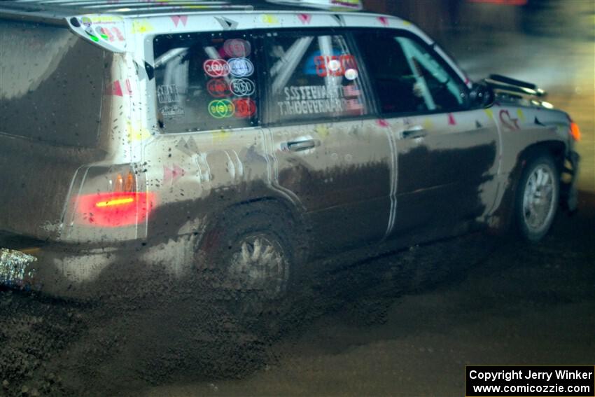 Tayler Hoevenaar / Steven Stewart Subaru Forester finishes SS6, Quinnan-Sage Creek II.