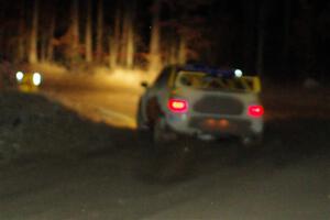 Tom Mayer / Karl Mayer Subaru WRX finishes SS6, Quinnan-Sage Creek II.